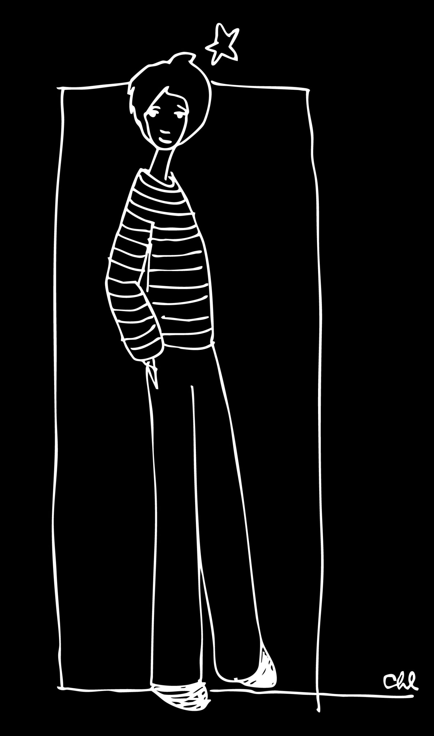 ilustración de personaje soñador de Chloe Bordils