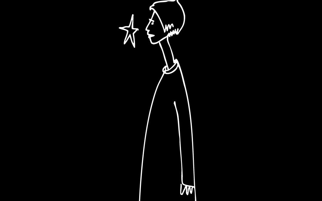 Marcadores de libros ilustrados en blanco sobre fondo negro