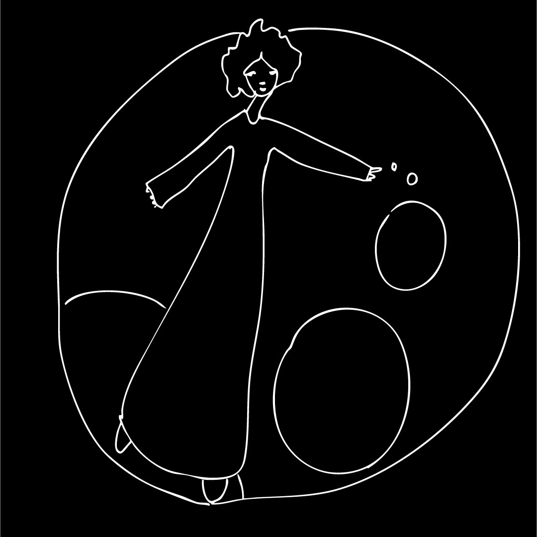 Ilustración minimalista en blanco y negro de Chloe Bordils que representa la idea de desconectar para volver a conectar.
