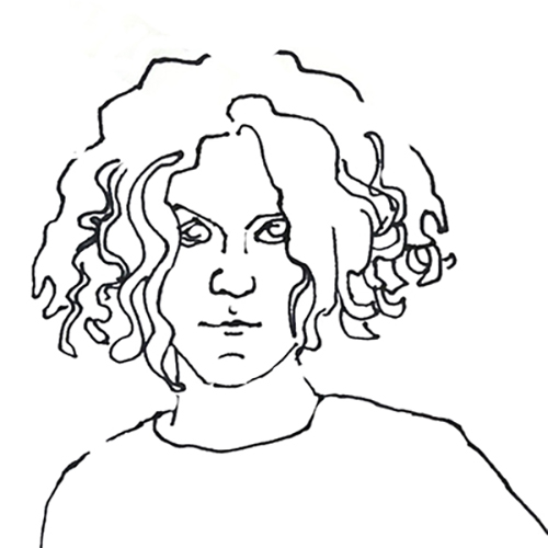 Autoretrato minimalista en blanco y negro de Chloe Bordils 