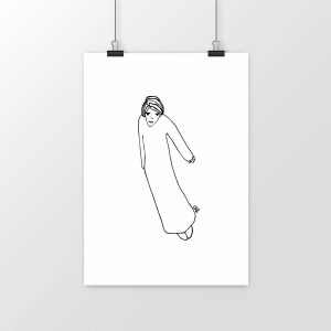 Print de la ilustración de Chloe Bordils - personaje volando