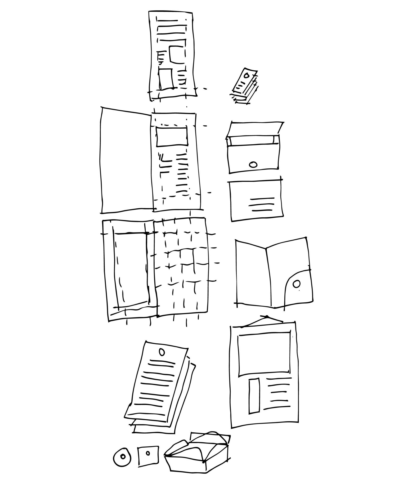 Ilustración de Chloe Bordils de documentos de maquetación editorial