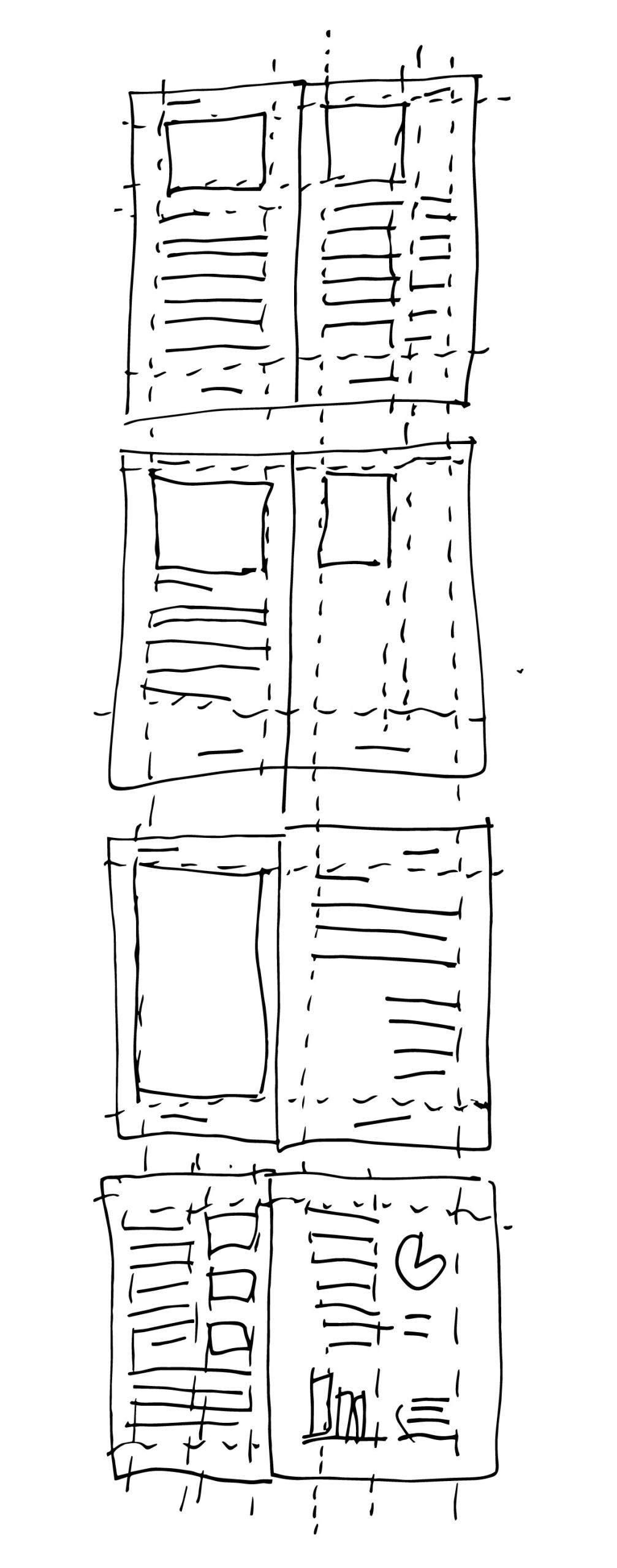 Ilustración de Chloe Bordils de maquetació de varias páginas de un catálogo