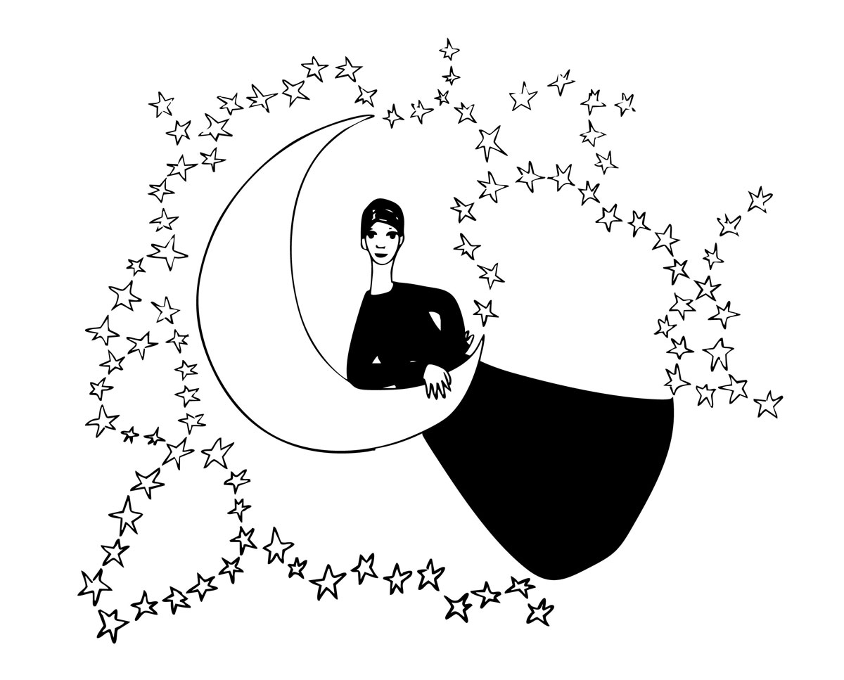 Ilustración en blanco y negro de Chloé Bordils