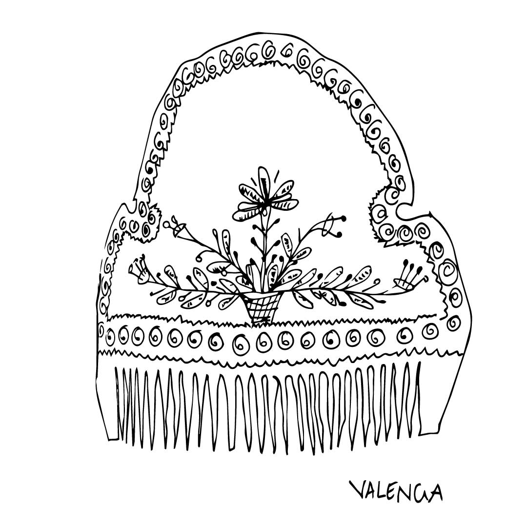 peineta Peineta de Fallera valenciana dibujada por chloe bordils