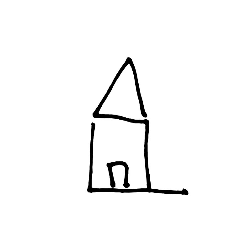 ilustración minimalista de una casita por chloe bordils