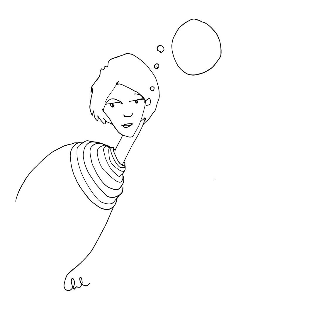 Personaje soñador de Chloé Bordils