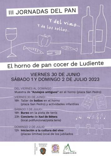 Cartel sobre la III Jornadas del Pan del Horno de Ludiente